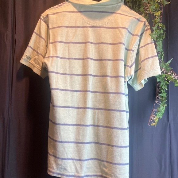 Izod Blue & Green Striped Polo 💕 - Picture 6 of 8